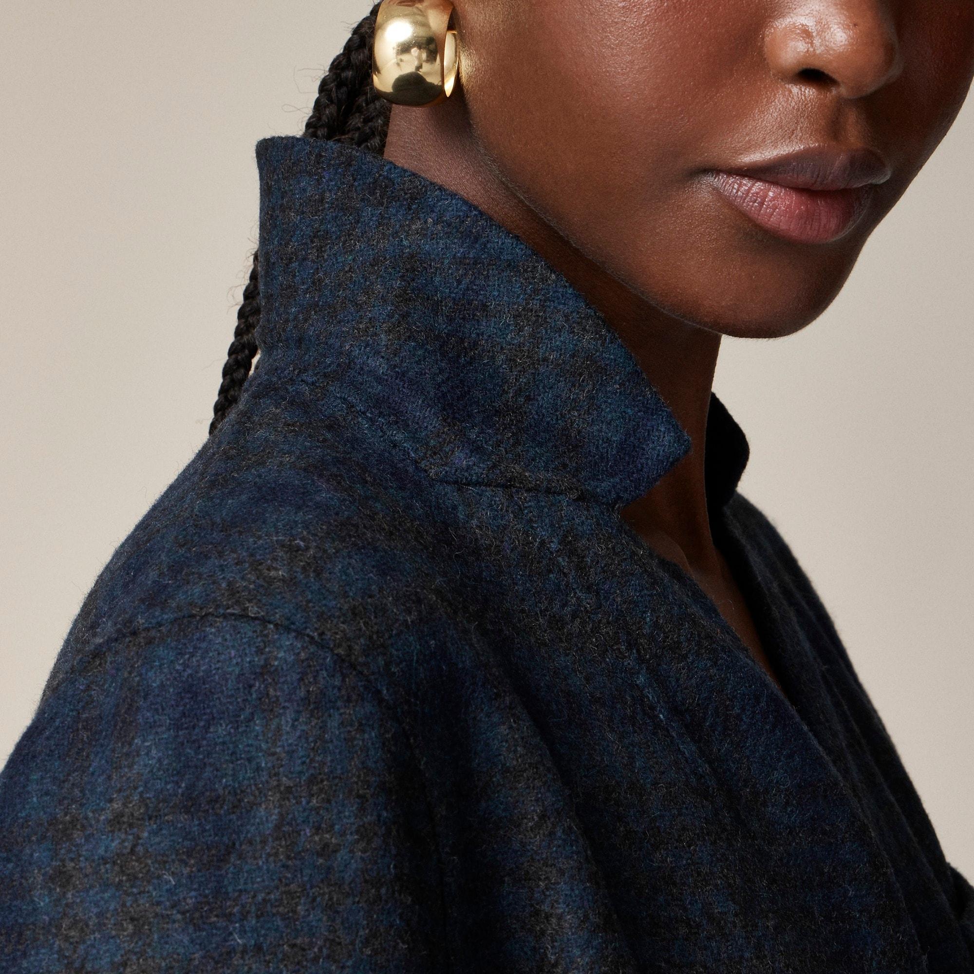 Leighton blazer-jacket in plaid double-faced wool blend Product Image