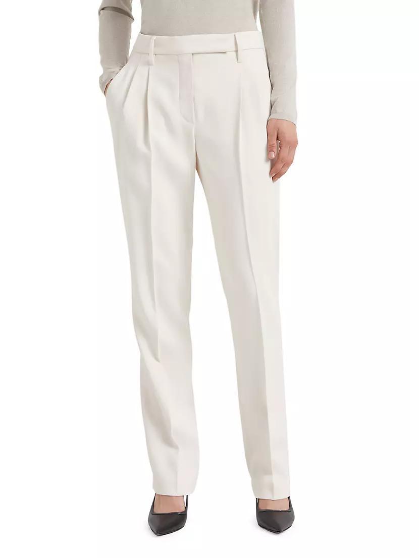 Comfort Viscose Couture Twill Cigarette Trousers Product Image