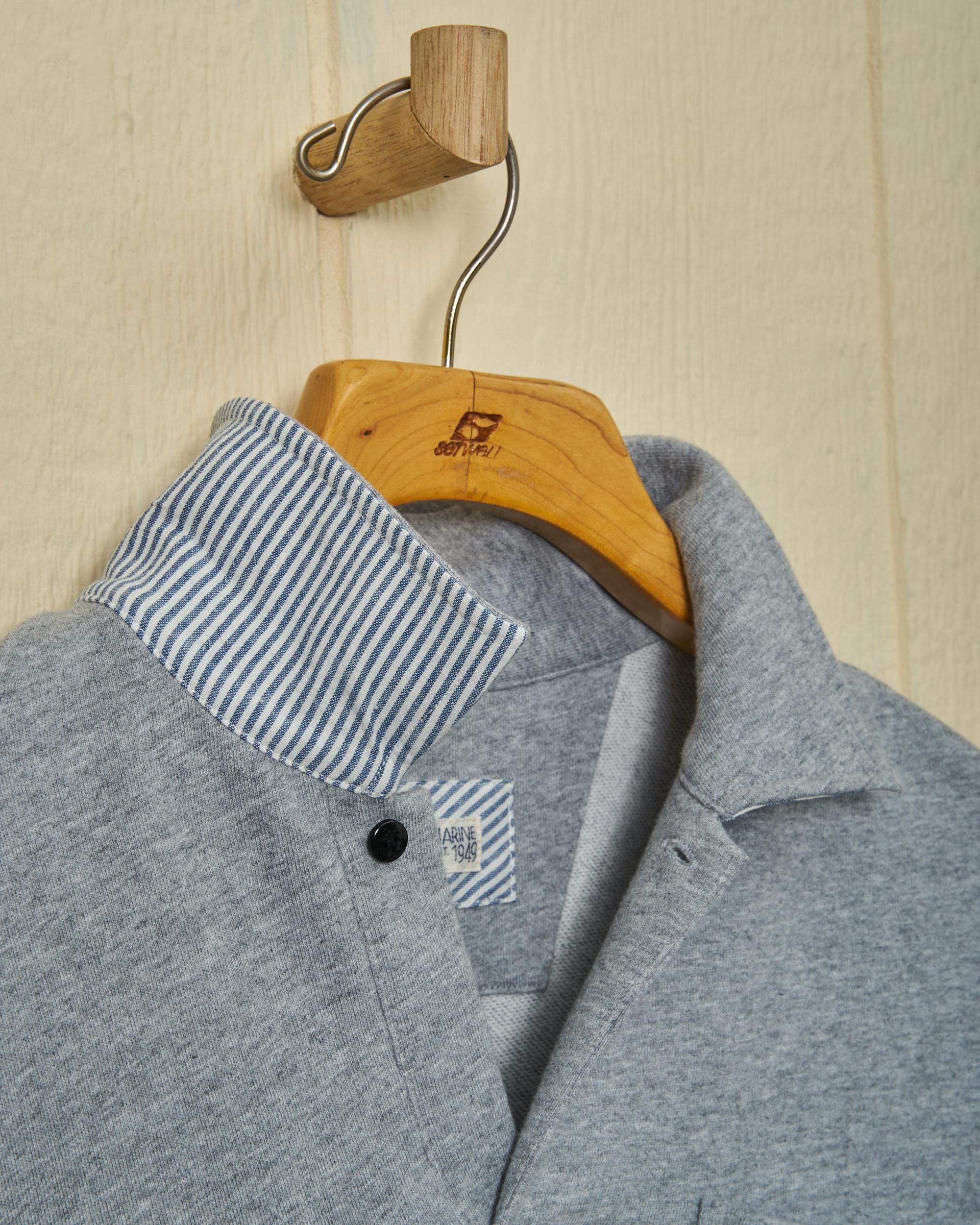 Acadia Polo in Athletic Heather Loopback Terry Product Image