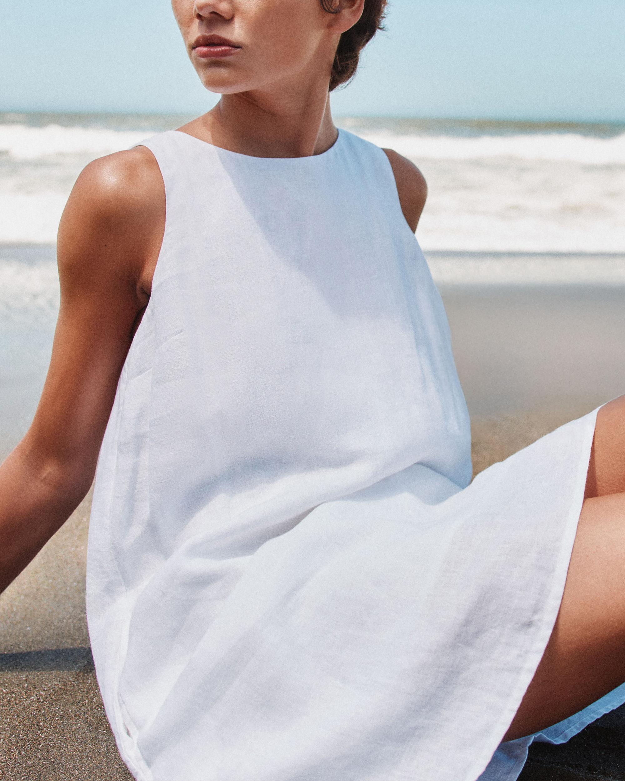 Quince | Women's 100% European Linen Tank Top Mini Dress Product Image
