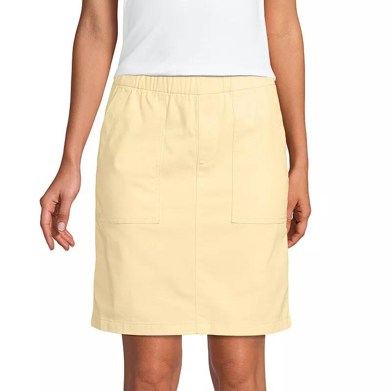 Petite Lands End Pull On Chino Skort, Womens Deep Blue Product Image