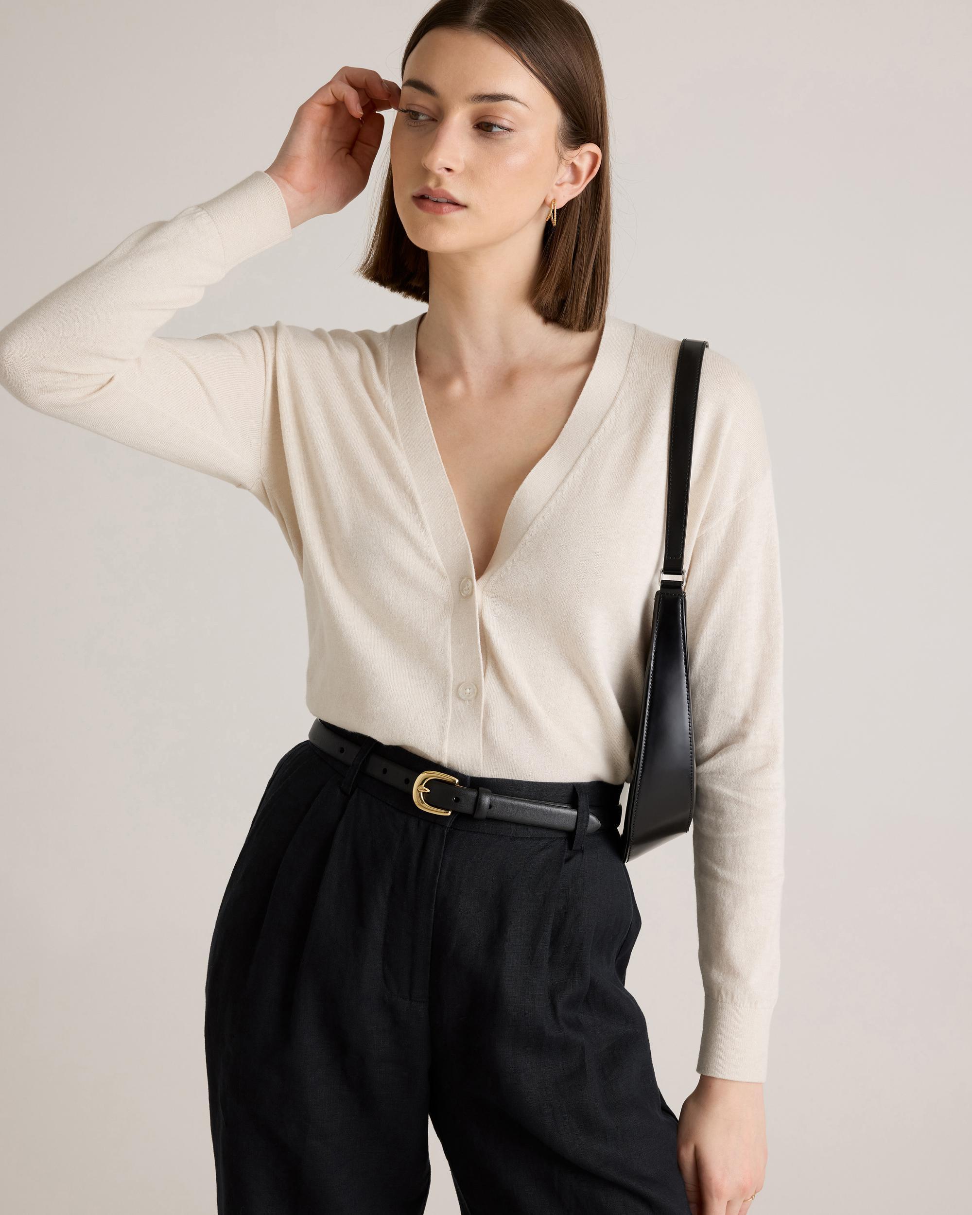 Quince | Women's Lightweight Cotton Cashmere Cardigan Sweater Size XL, Organic Cotton Product Image