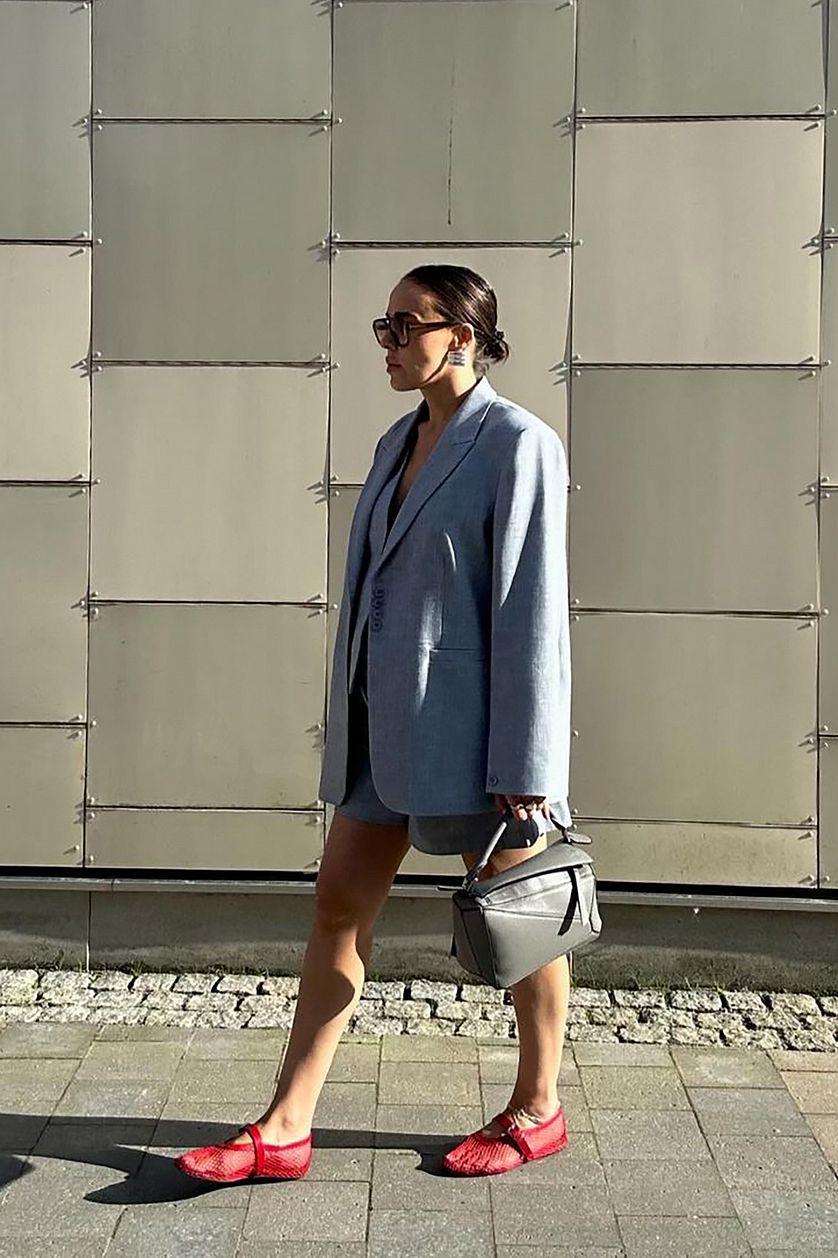 Oversized Melange Blazer Product Image