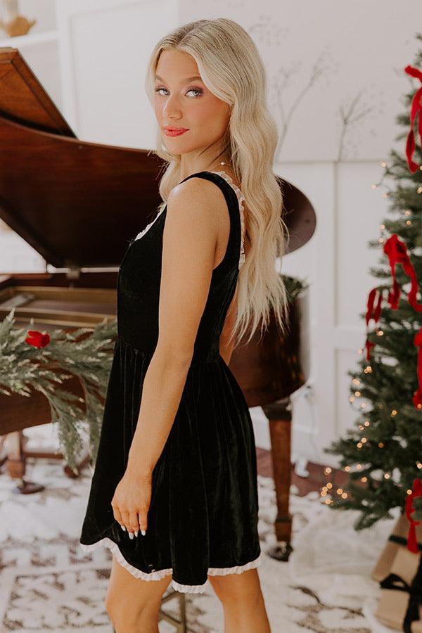 Pinot Noir Velvet Mini Dress Product Image