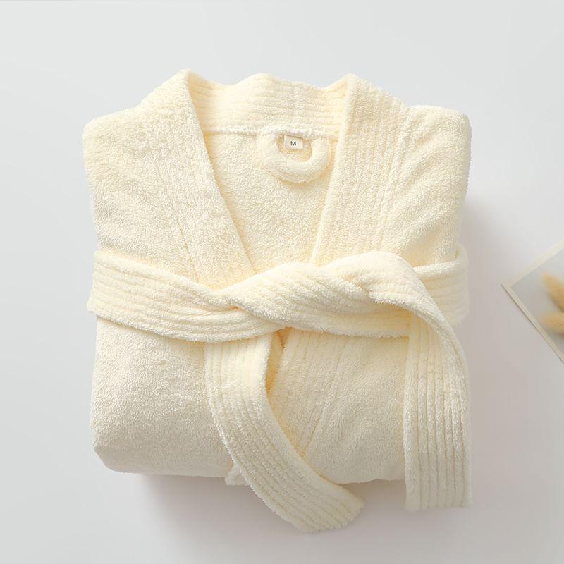 Couple Matching Plain Tie Front Robe (Various Designs) Product Image