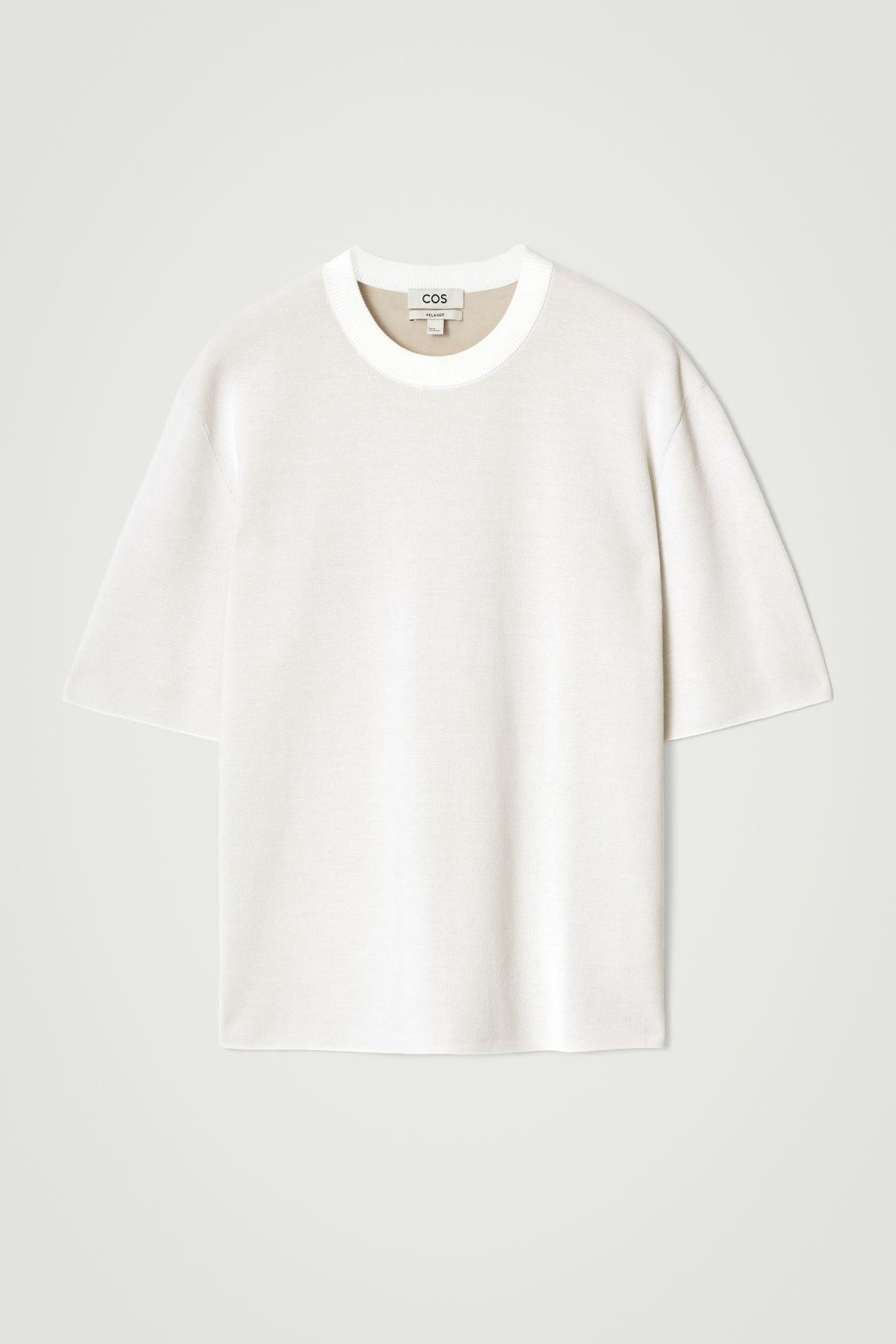 RELAXED DOUBLE-FACED KNIT T-SHIRT Product Image