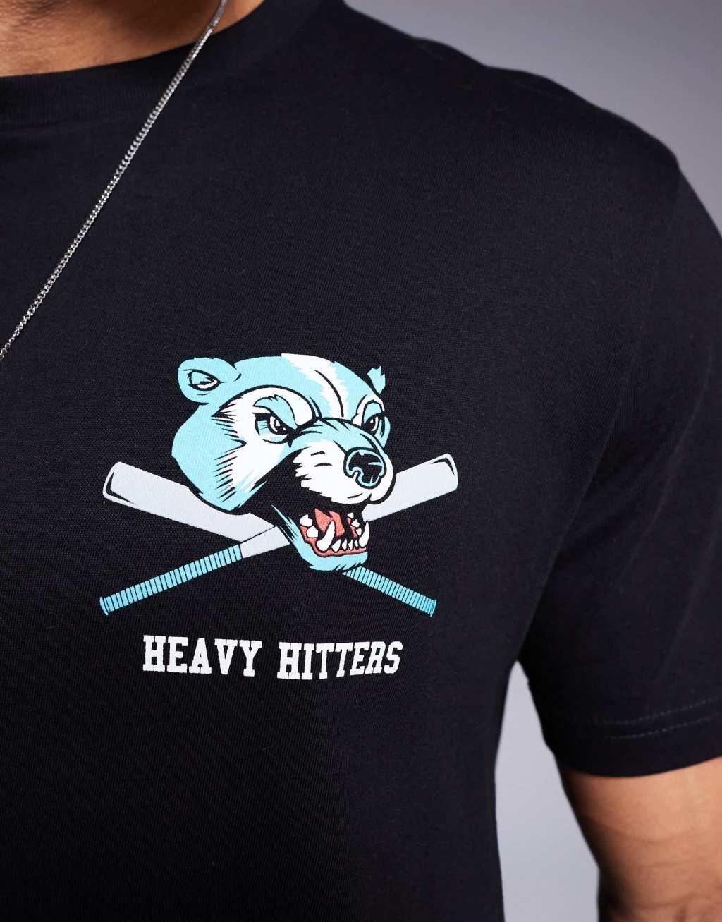 Cheats & Thieves heavy hitters back print 200gsm t-shirt in black  Product Image