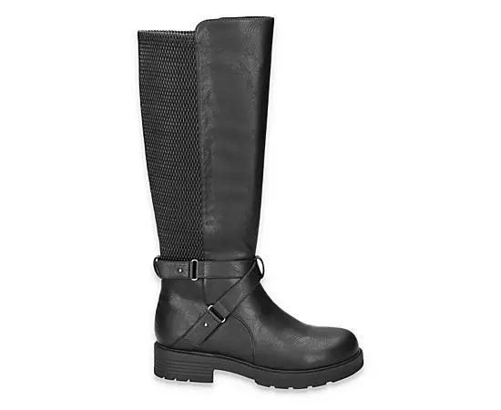Easy Street Austyn Women's Easy Works Slip Resistant Tall Boots, Size: 6 XW, Black Stretch Product Image