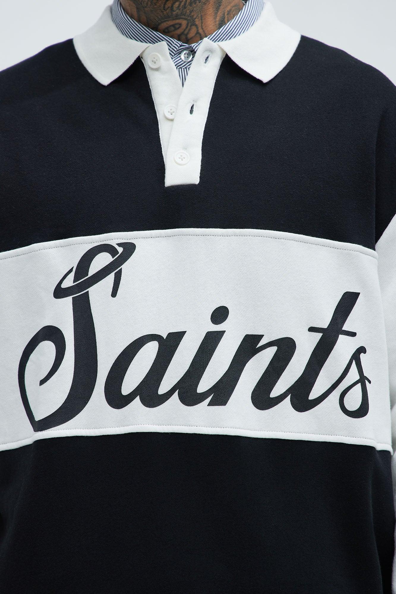 Tyson Saints Fleece Long Sleeve Polo - Black/combo Product Image