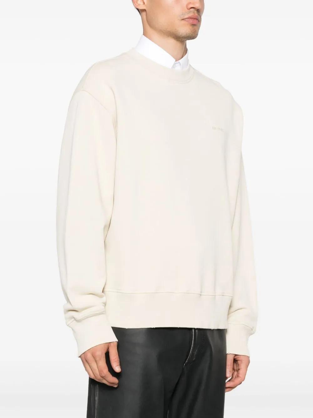 logo-embroidered cotton sweatshirt Product Image