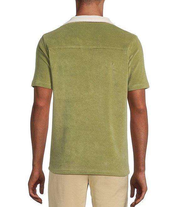 Murano Crocodile World Collection Slim Fit Terry Popover Johnny Collar Knit Polo Shirt Product Image