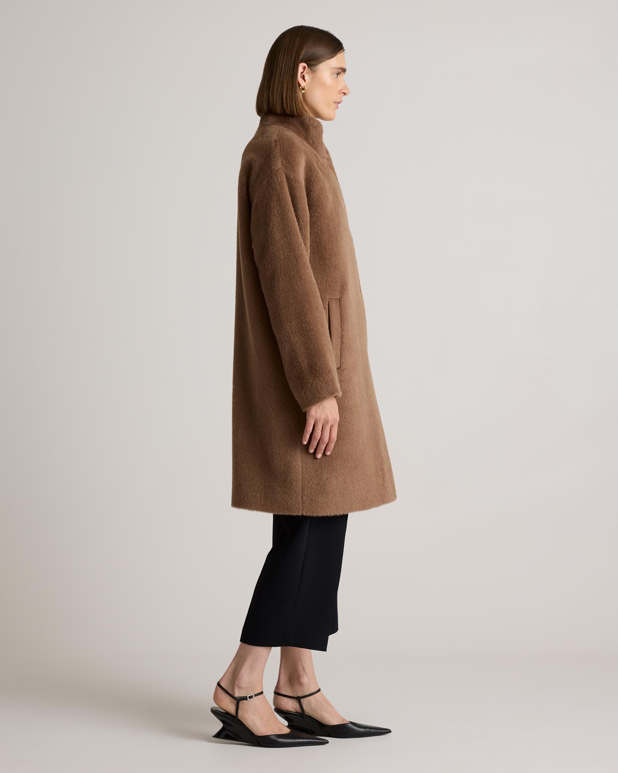 Quince | Women's Alpaca-Wool Stand Collar Coat Product Image