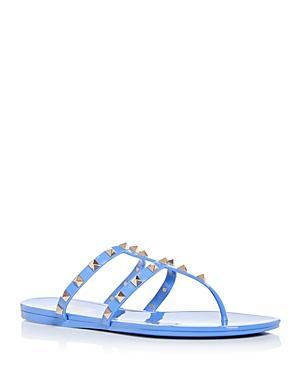 Valentino Garavani Womens Summer Rockstud Pvc Thong Sandals Product Image