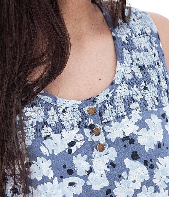 Aventura Essex Floral Organic Cotton Slub Knit Jersey Scoop Neck Tank Top Product Image