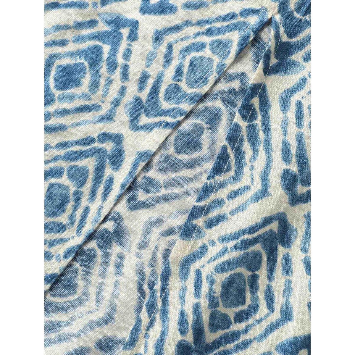 Plus Size Wavy Print Cami Flowy Maxi Dress Mediumblue Women V-neck Sleeveless Curvy BloomChic 26/4X Product Image