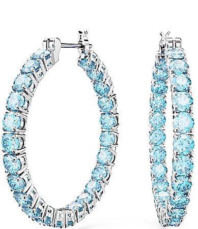 Swarovski Matrix Crystal Inside Out Hoop Earrings Product Image