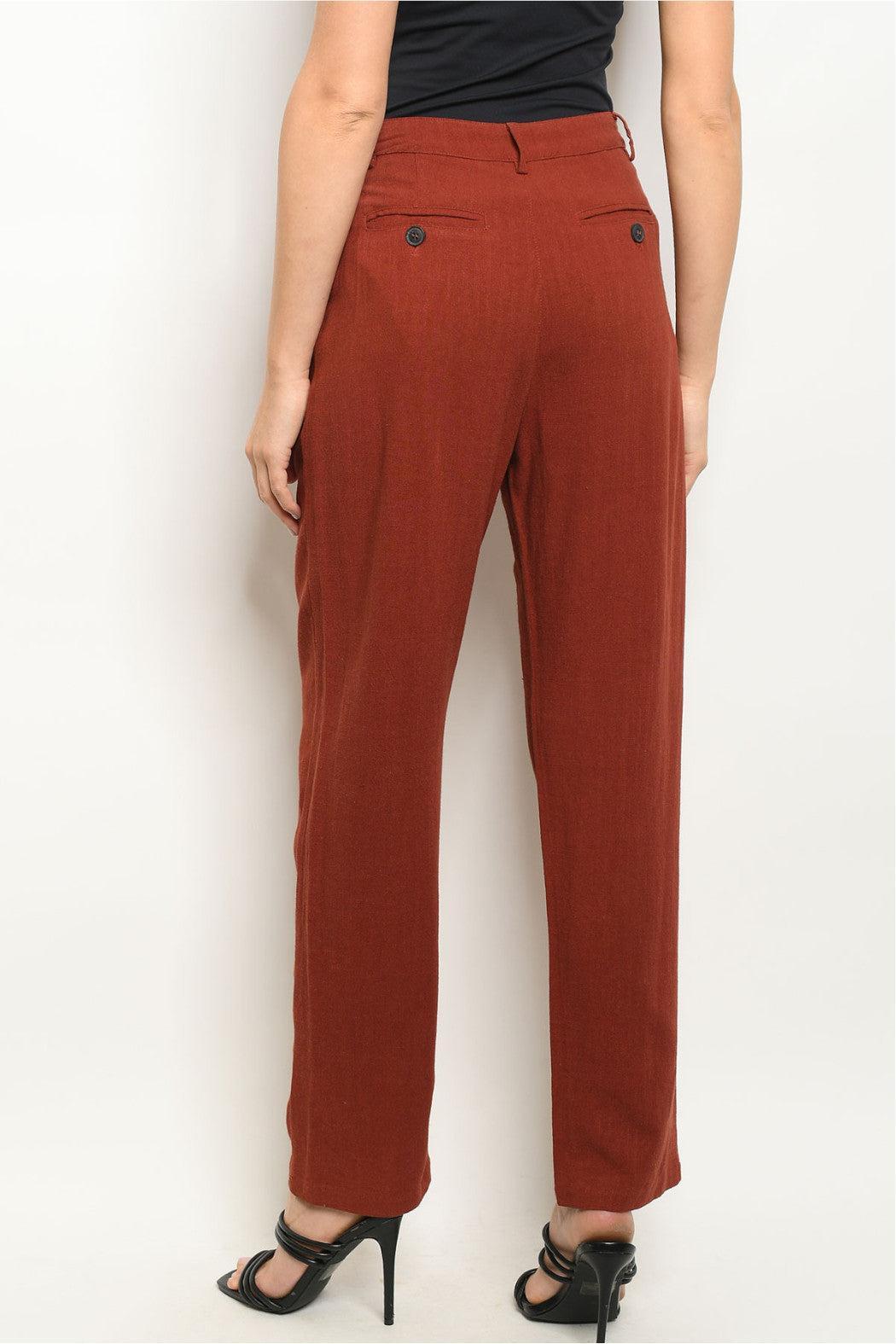 Linen Blend Brick Pants Product Image