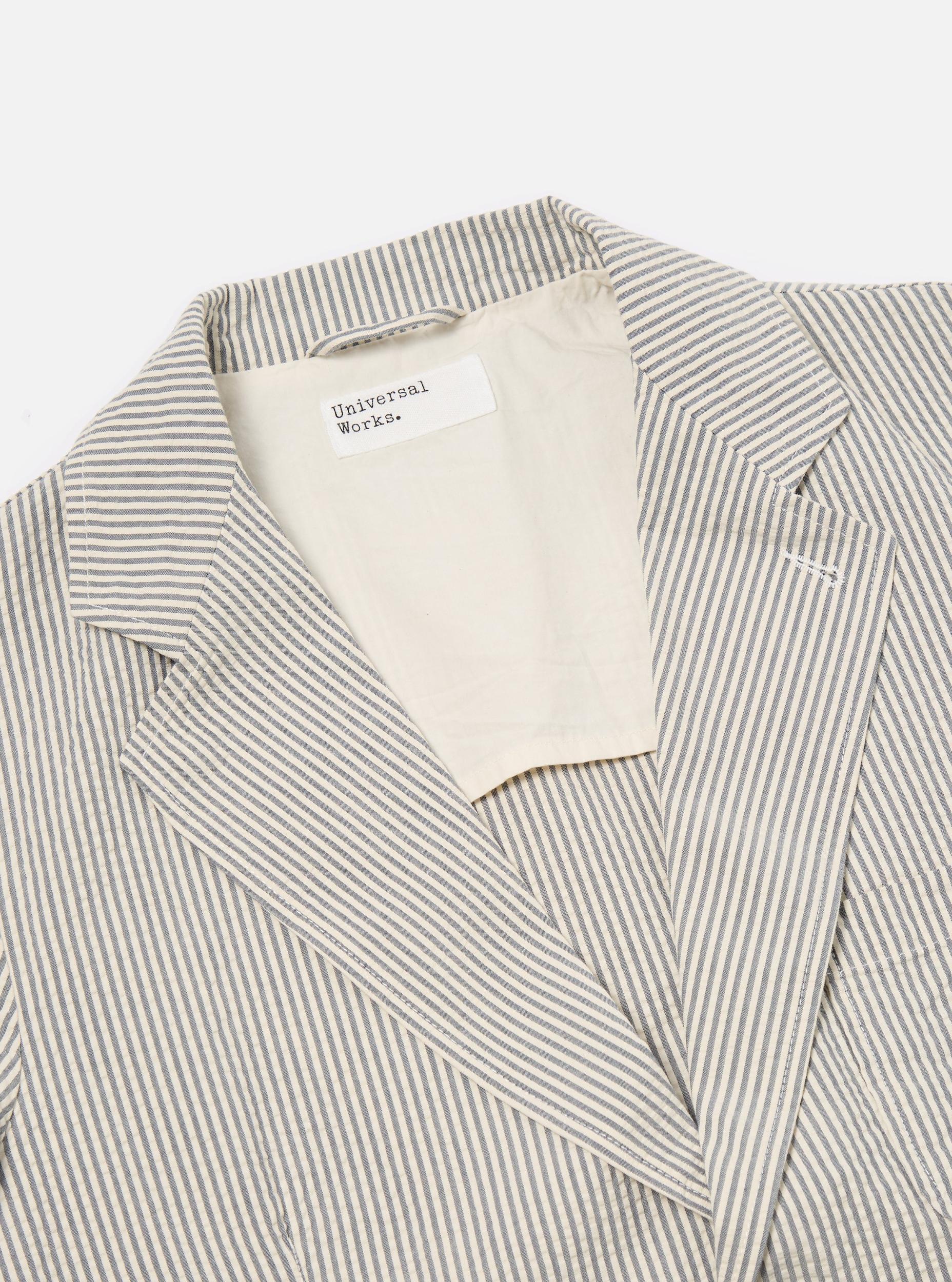 Grey Derby Stripe Two Button Jacket Product Image