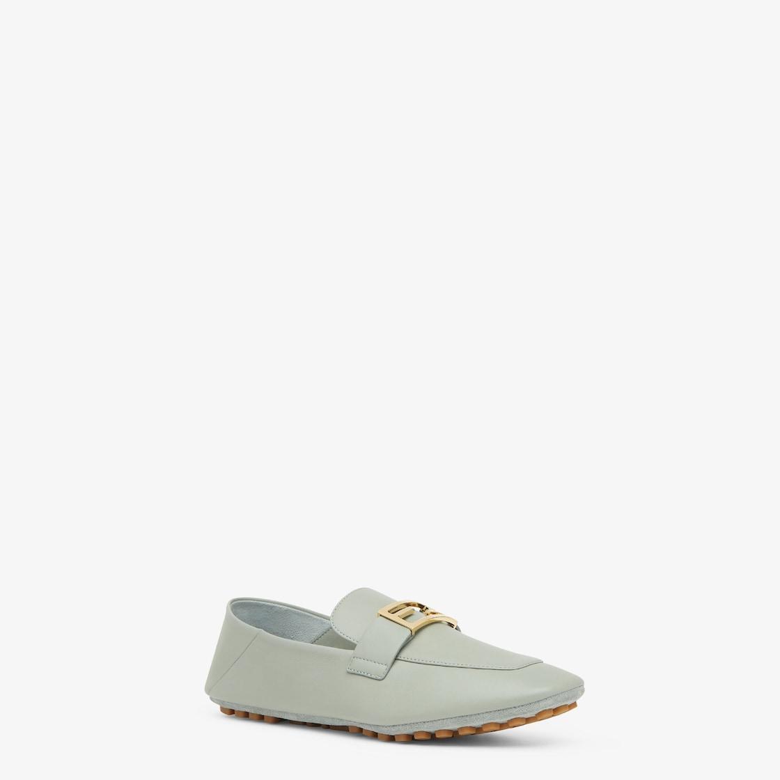 BaguetteMatcha green leather loafers Product Image