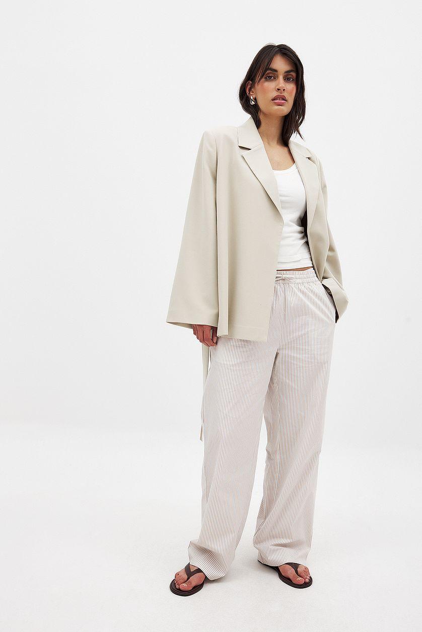 Oversized Blazer with Belt Product Image