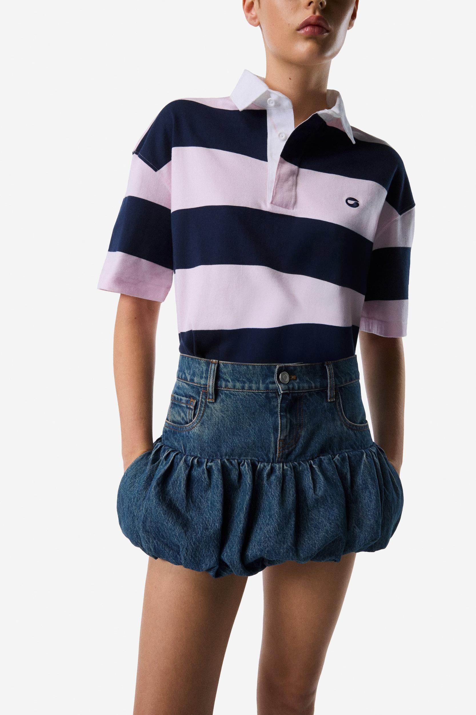 Striped Polo Top Product Image