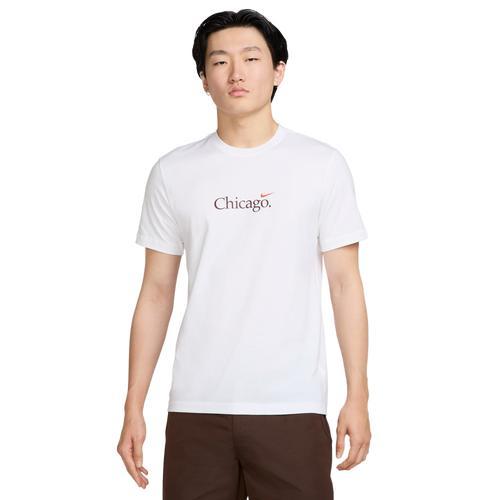 Nike Mens Nike Chi Short Sleeve Crew T-Shirt - Mens White/Cosmic Clay Product Image