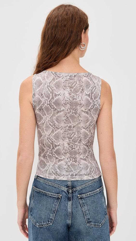 Good American Slinky Jersey Ruched Tank Top | Shopbop Product Image