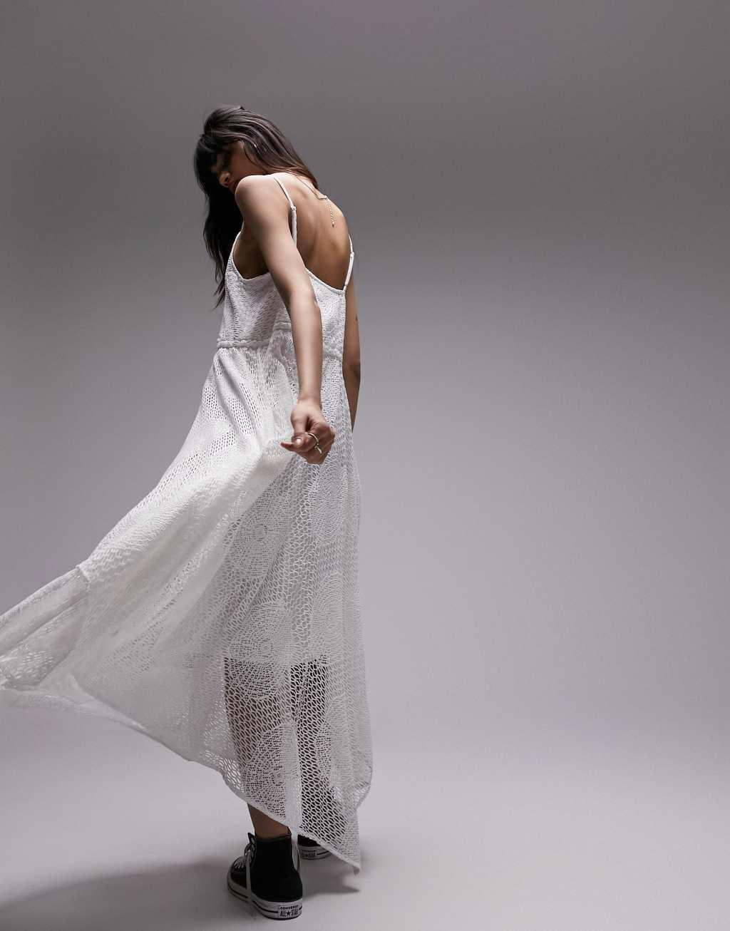 Topshop maxi crochet midi dress Product Image