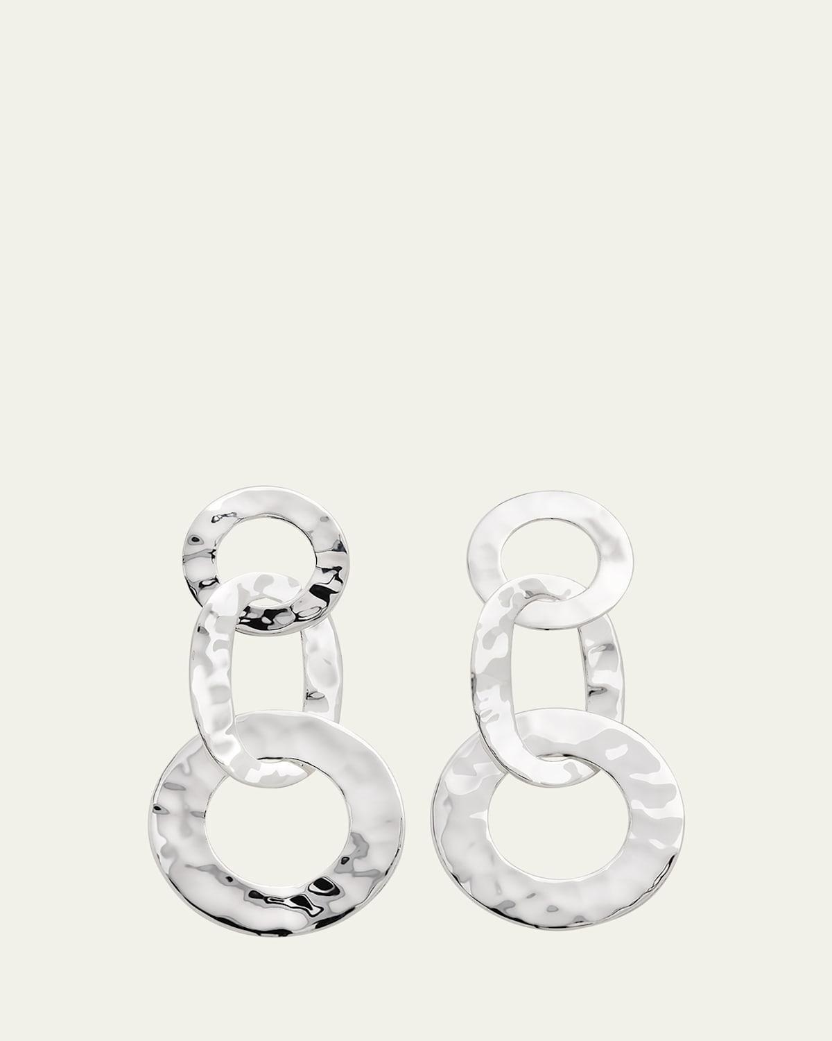 Roma Links Post Earrings in Sterling Silver Product Image