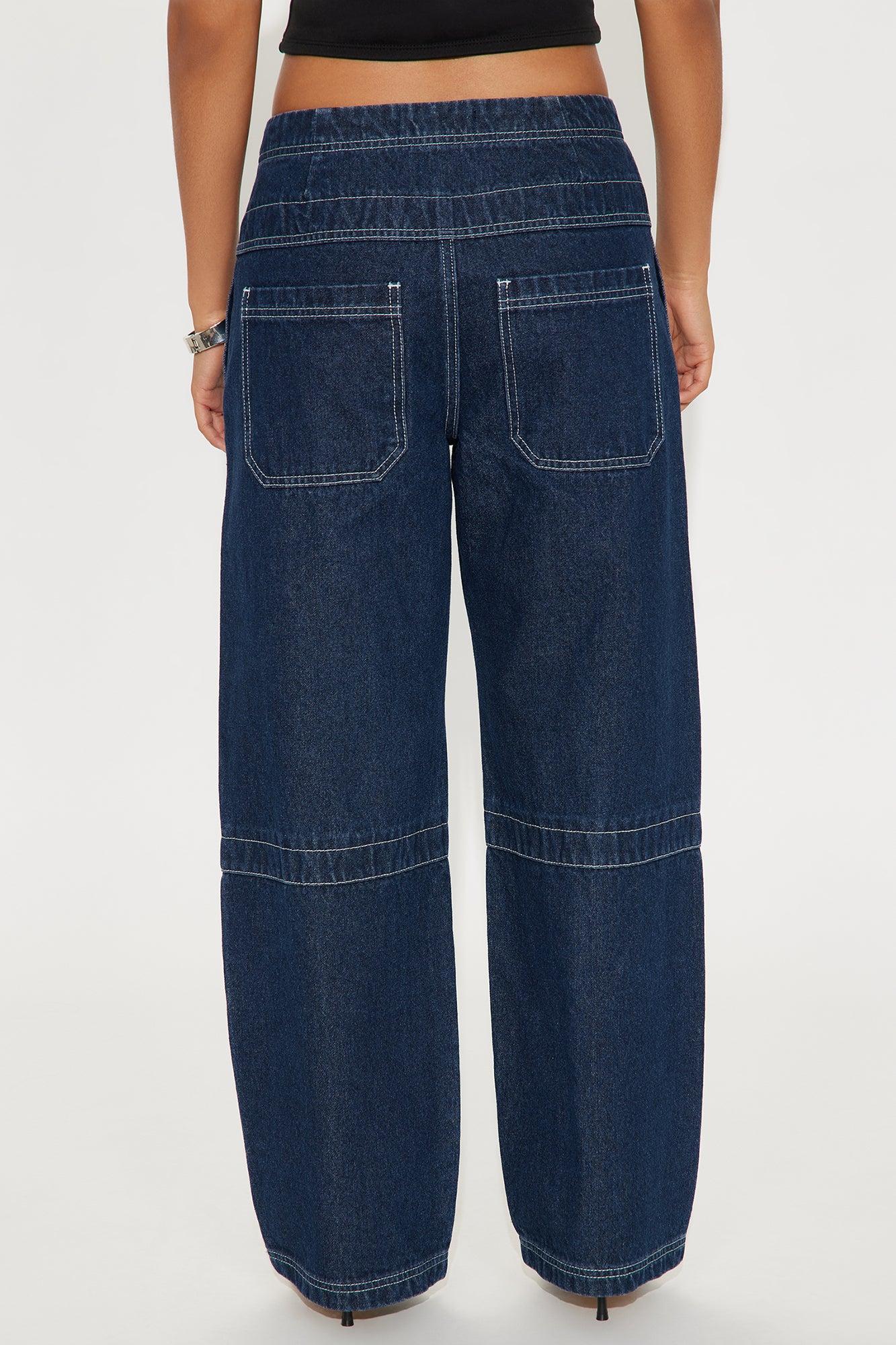 Bergamo Seaming Straight Leg Jean - Dark Wash Female Product Image