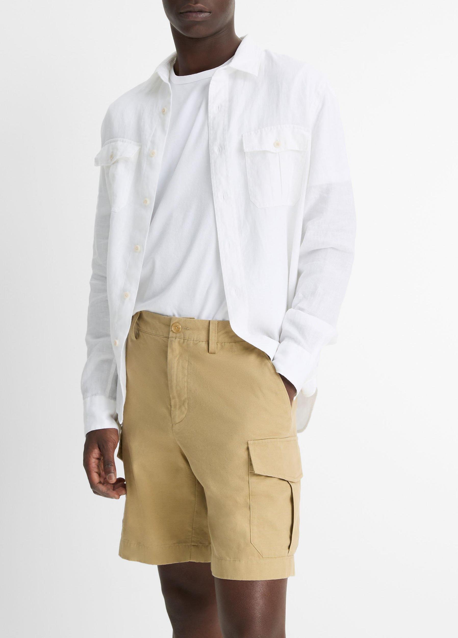 Cotton-Linen Cargo Short Product Image