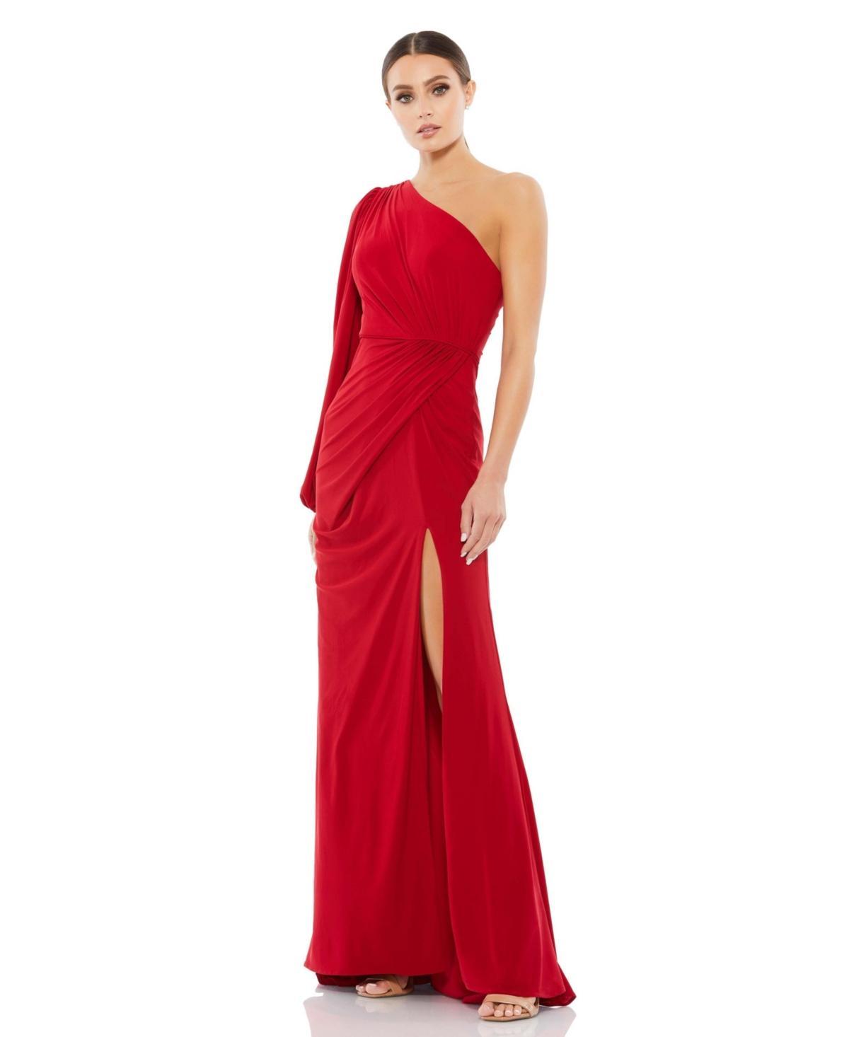 Womens Jersey One-Shoulder Column Gown Product Image