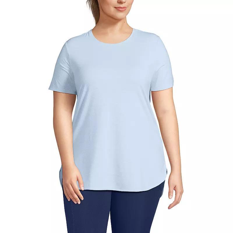 Plus Size Lands End Moisture-Wicking UPF 50 Tunic Tee, Womens Product Image