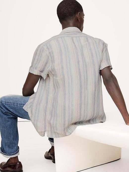 Standard-Fit Linen Resort Shirt Product Image