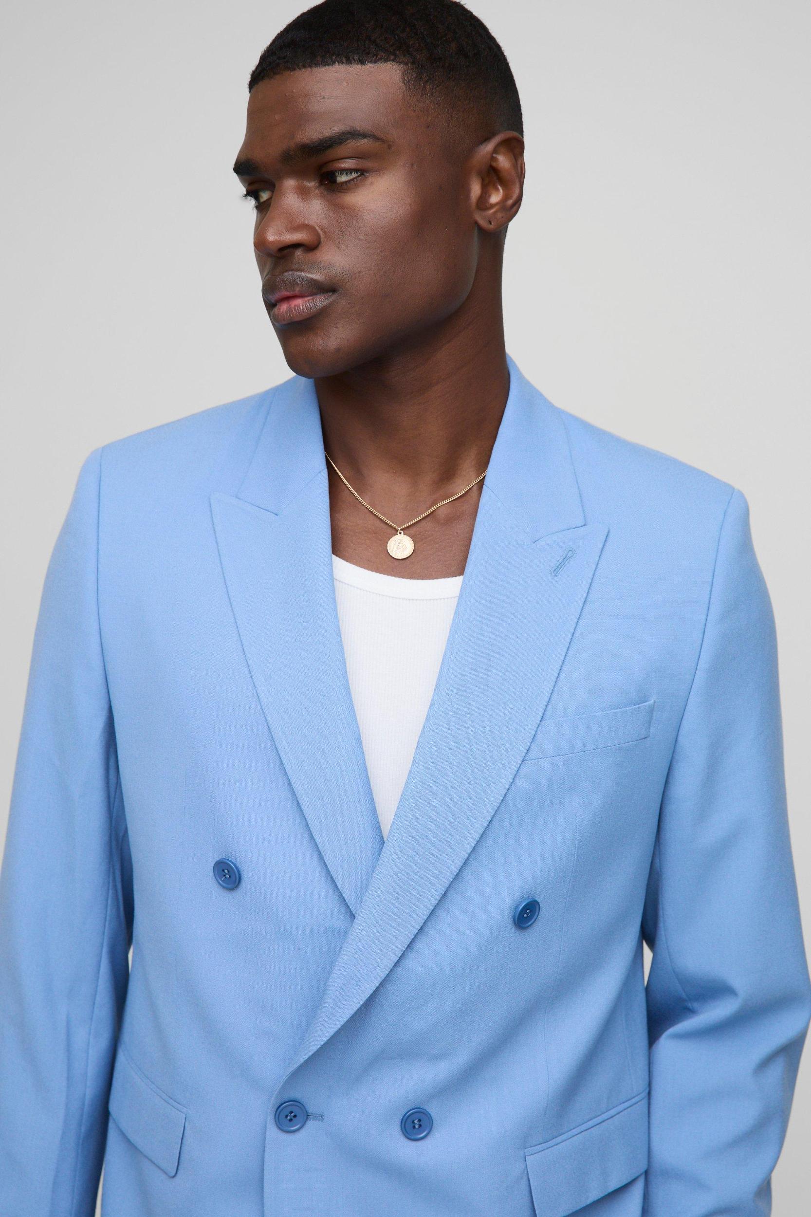 Oversized Double Breasted Suit Jacket | boohooMAN USA Product Image