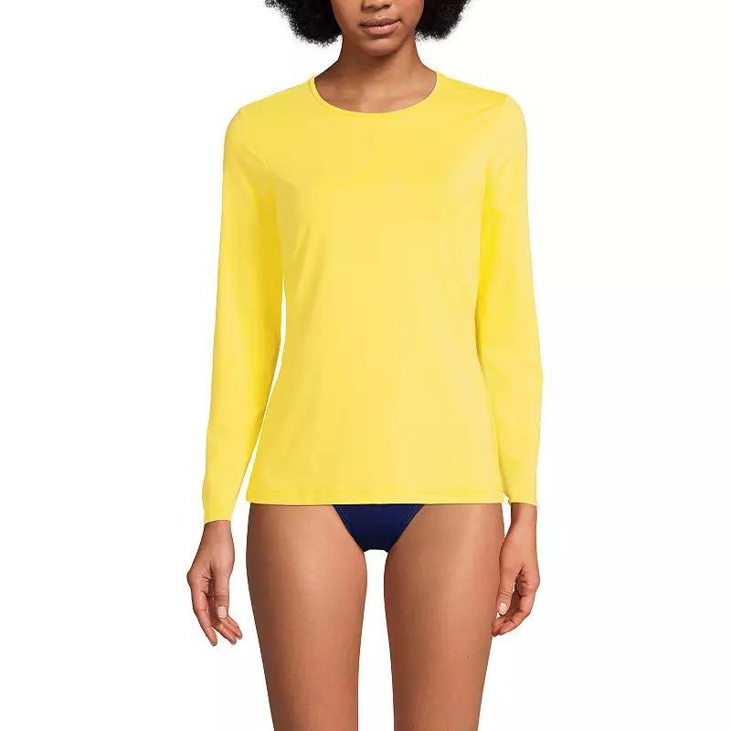 Petite Lands' End UPF 50 Long Sleeve Rash Guard, Women's, Size: Large Petite, River Blue Product Image