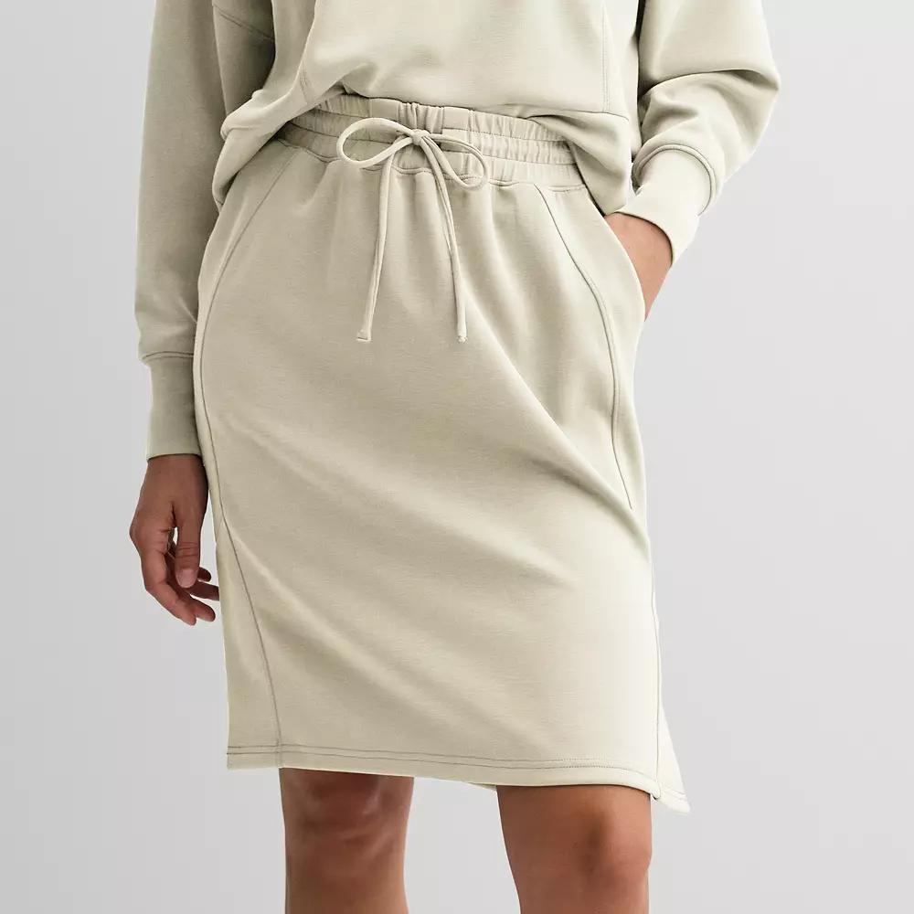 Women's FLX High-Rise Solace Midi Skirt, Size: Small, Mineral Black Product Image