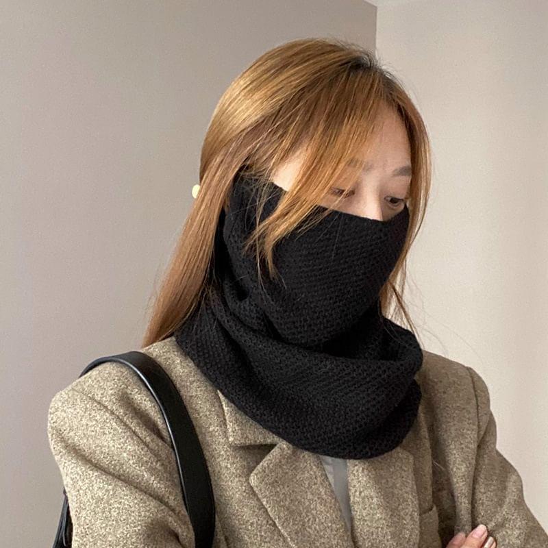 Plain Multi-Way Knit Scarf / Beanie Product Image
