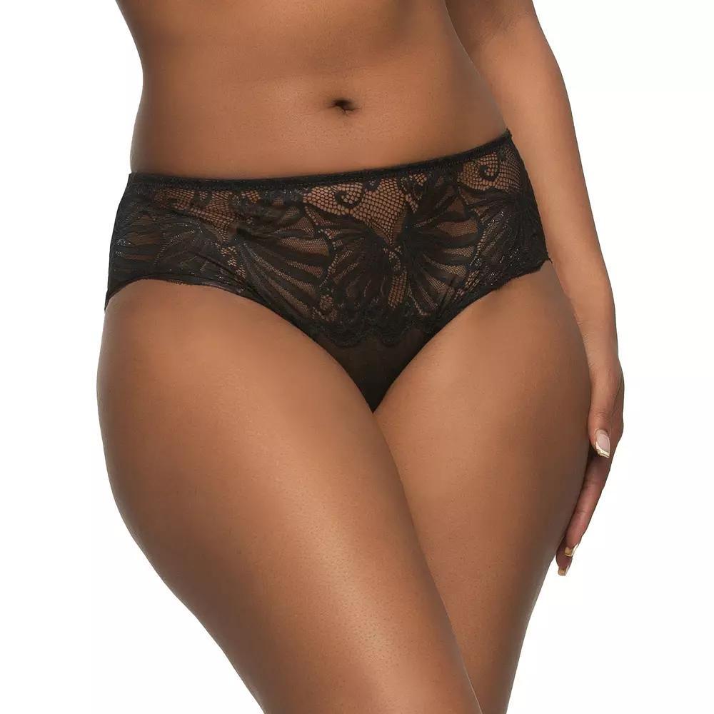 Women's Paramour by Felina Tempting Lace & Mesh Hipster Panty 735061, Size: Medium, Black Product Image