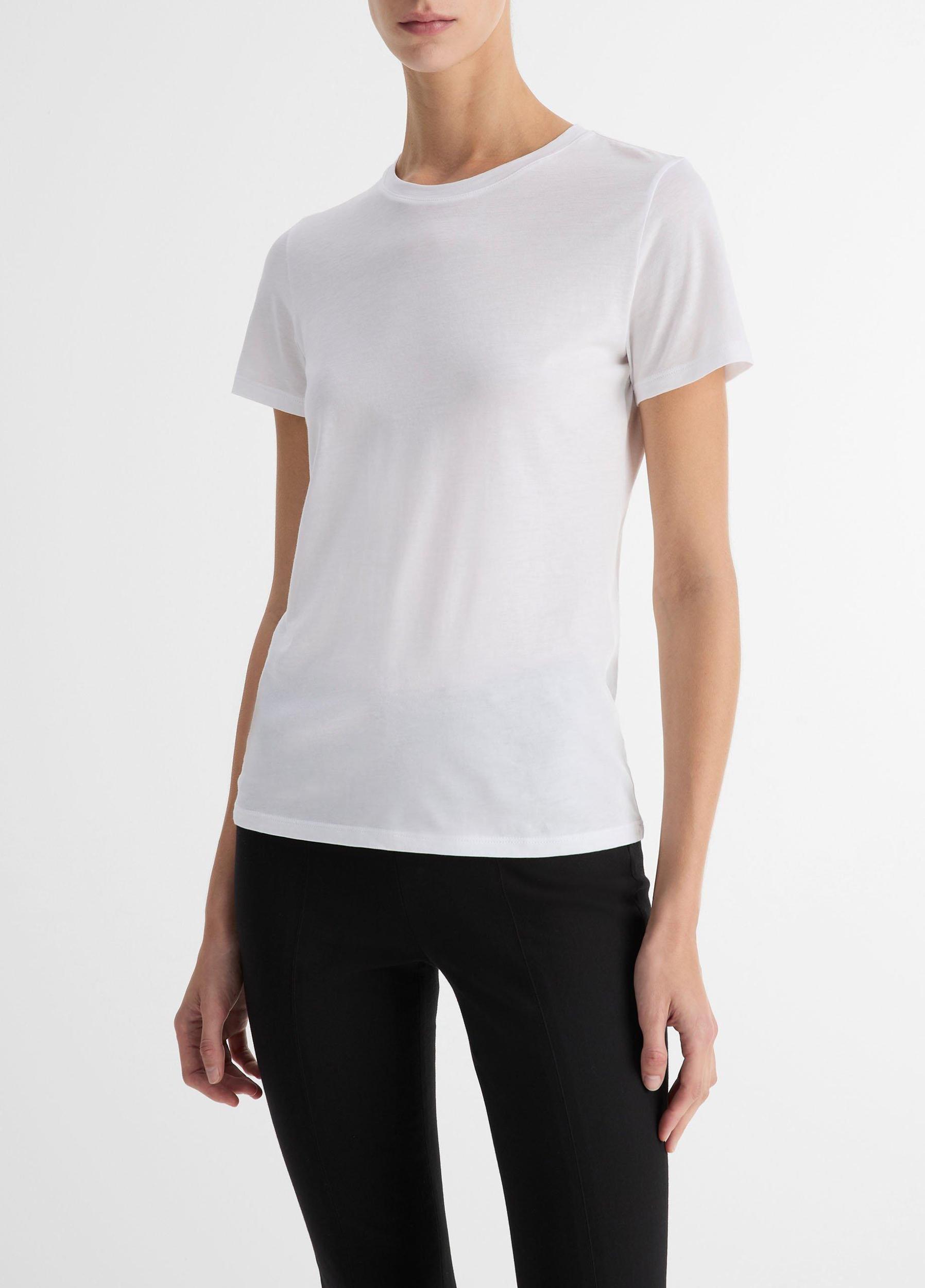 Womens Essential Pima Cotton Crew Neck T-Shirt Vince Product Image