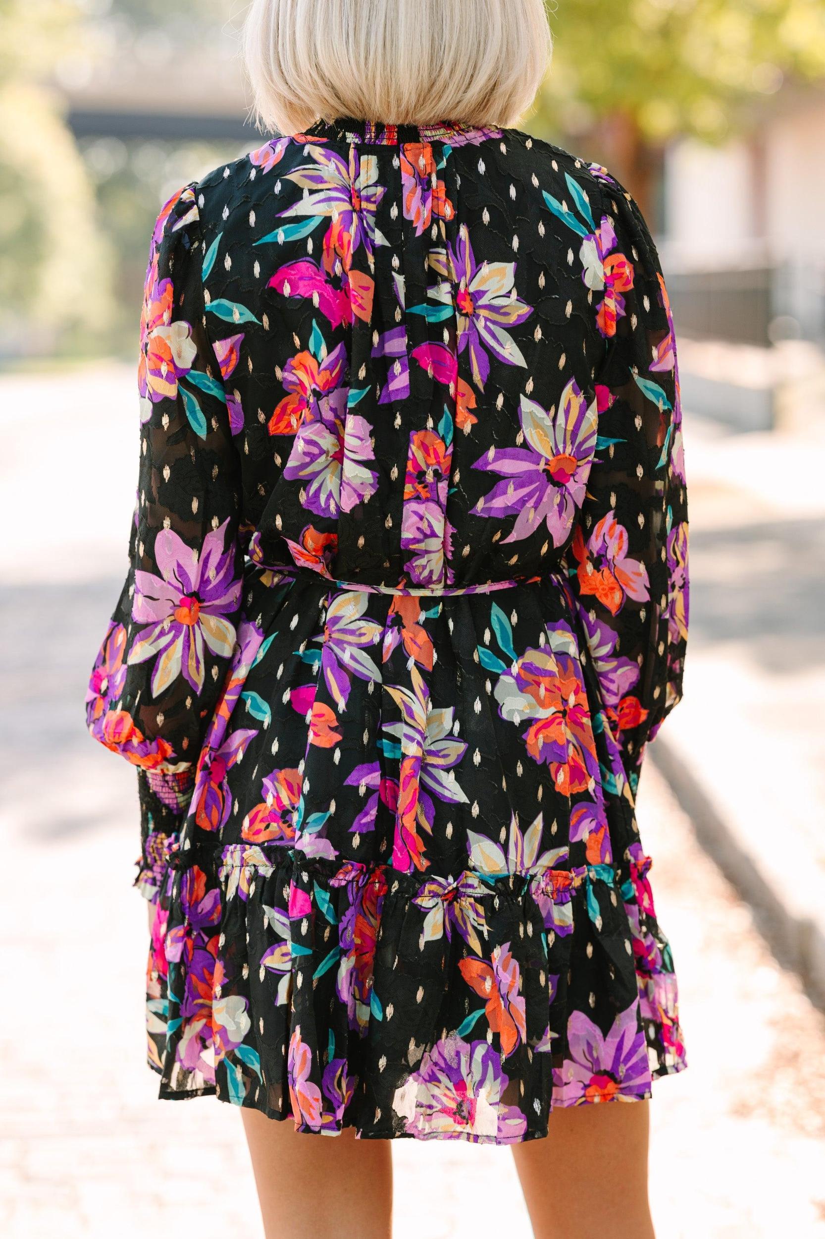 Fate: It's All True Black Floral Dress Female Product Image