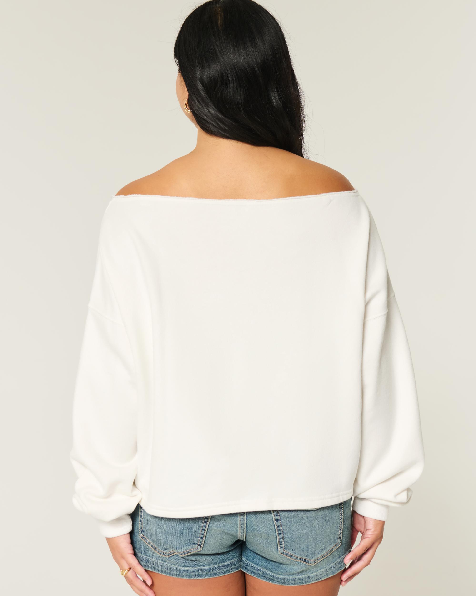Easy Double Off-the-Shoulder University of Georgia Graphic Sweatshirt Product Image