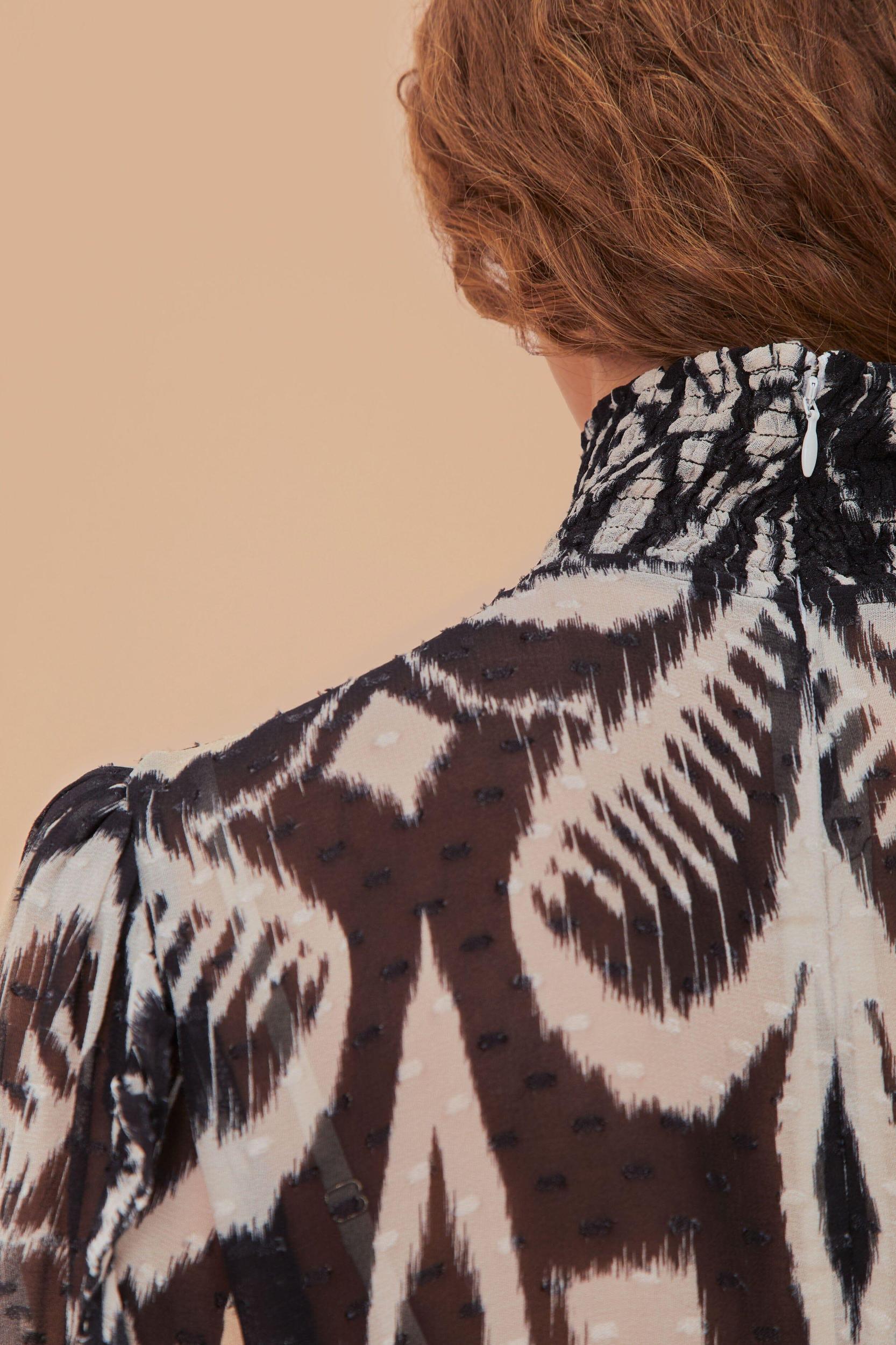 Pineapple Ikat Black Mini Dress, PINEAPPLE IKAT BLACK / XS Product Image