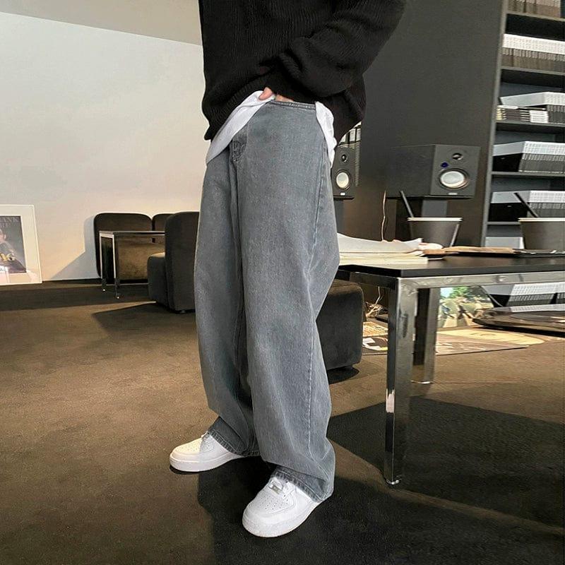 RT No. 11692 WIDE STRAIGHT DENIM JEANS Product Image