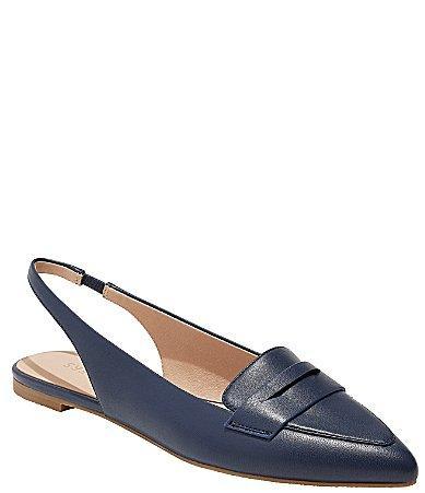 Jack Rogers Pennie Sling Back Ballet Leather Flats Product Image