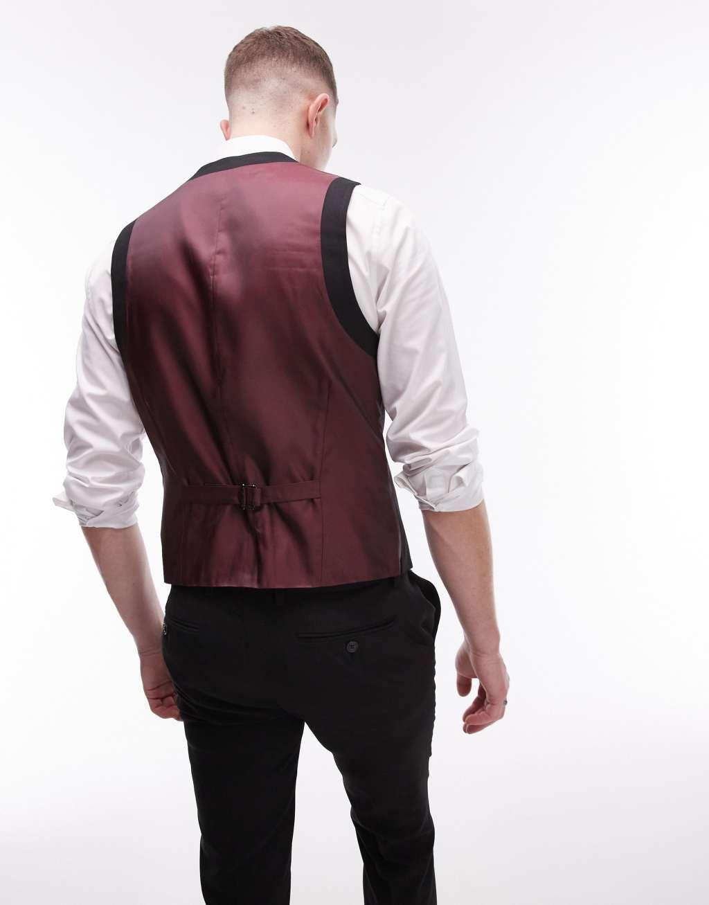 Topman textured suit vest Product Image