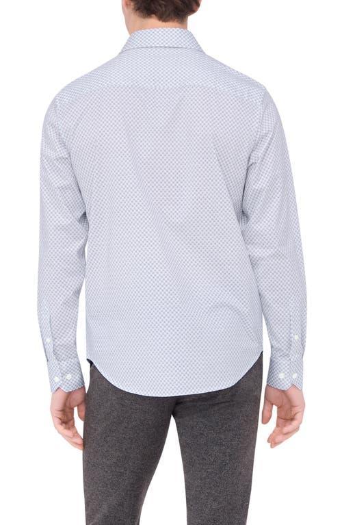BUGATCHI Men's Ooohcotton James Geometric Sport Shirt In White Product Image