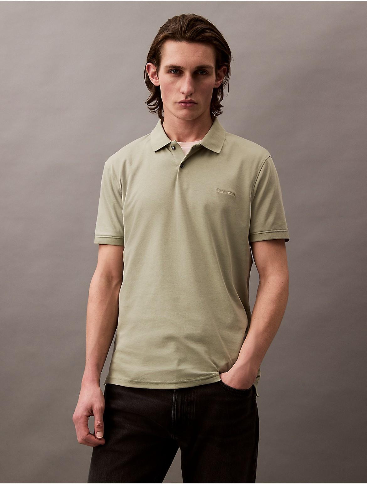Calvin Klein Men's Liquid Touch Polo Shirt - Blue - XXL Product Image