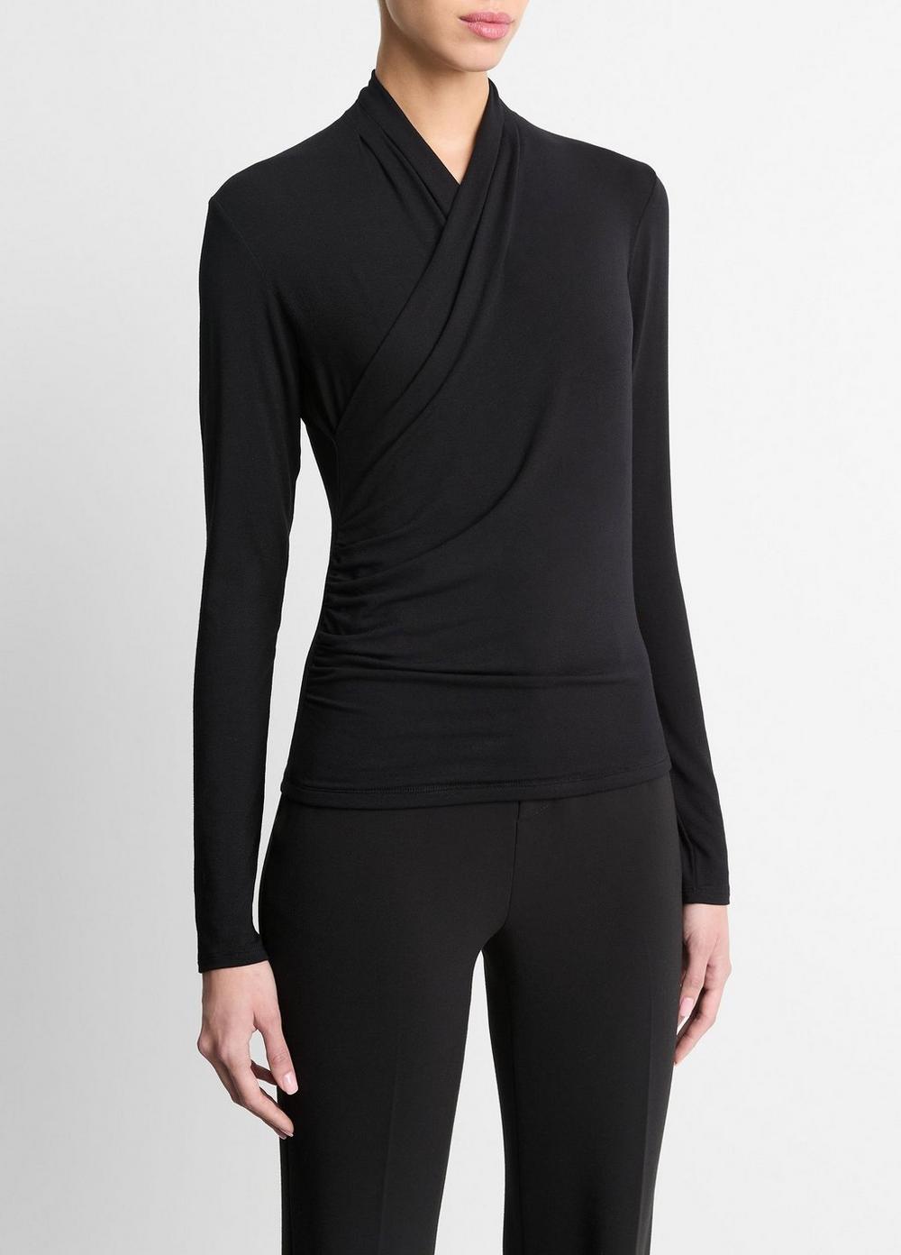 Womens Fixed Wrap Long-Sleeve Top Vince Product Image