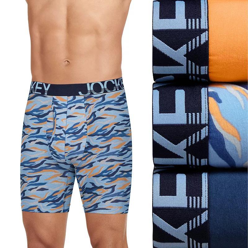 Men's Jockey® 3-pack ActiveStretch™ Long Leg Briefs, Size: Medium, Turquoise Assorted Product Image